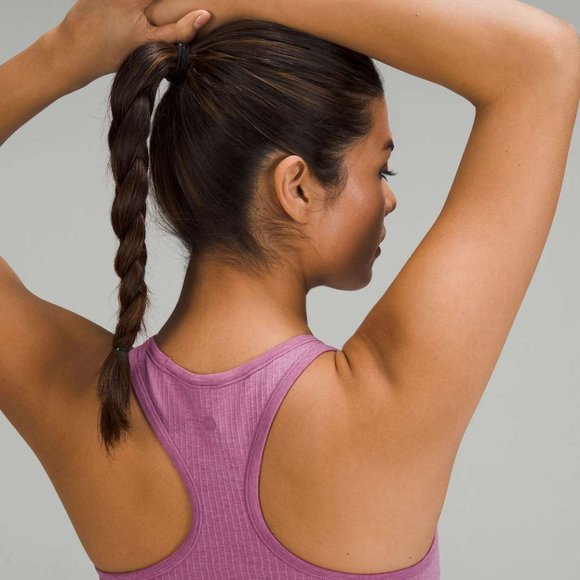 NWOT Lululemon Ebb to Street Cropped Racerback Tank Top - Velvet Dust - Picture 5 of 14